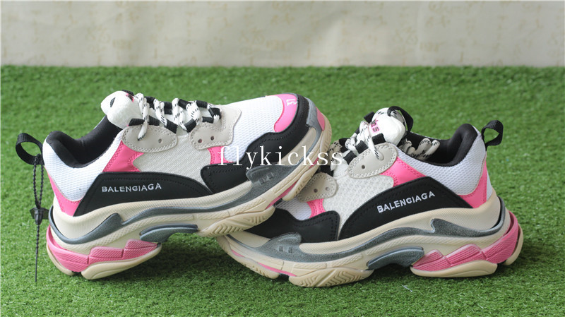 Balenciaga 2017 Fall Winter Washed Old Show Sneaker Pink White Black